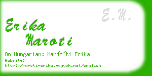 erika maroti business card